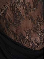 Black Lace Mini Dress with Bralette
